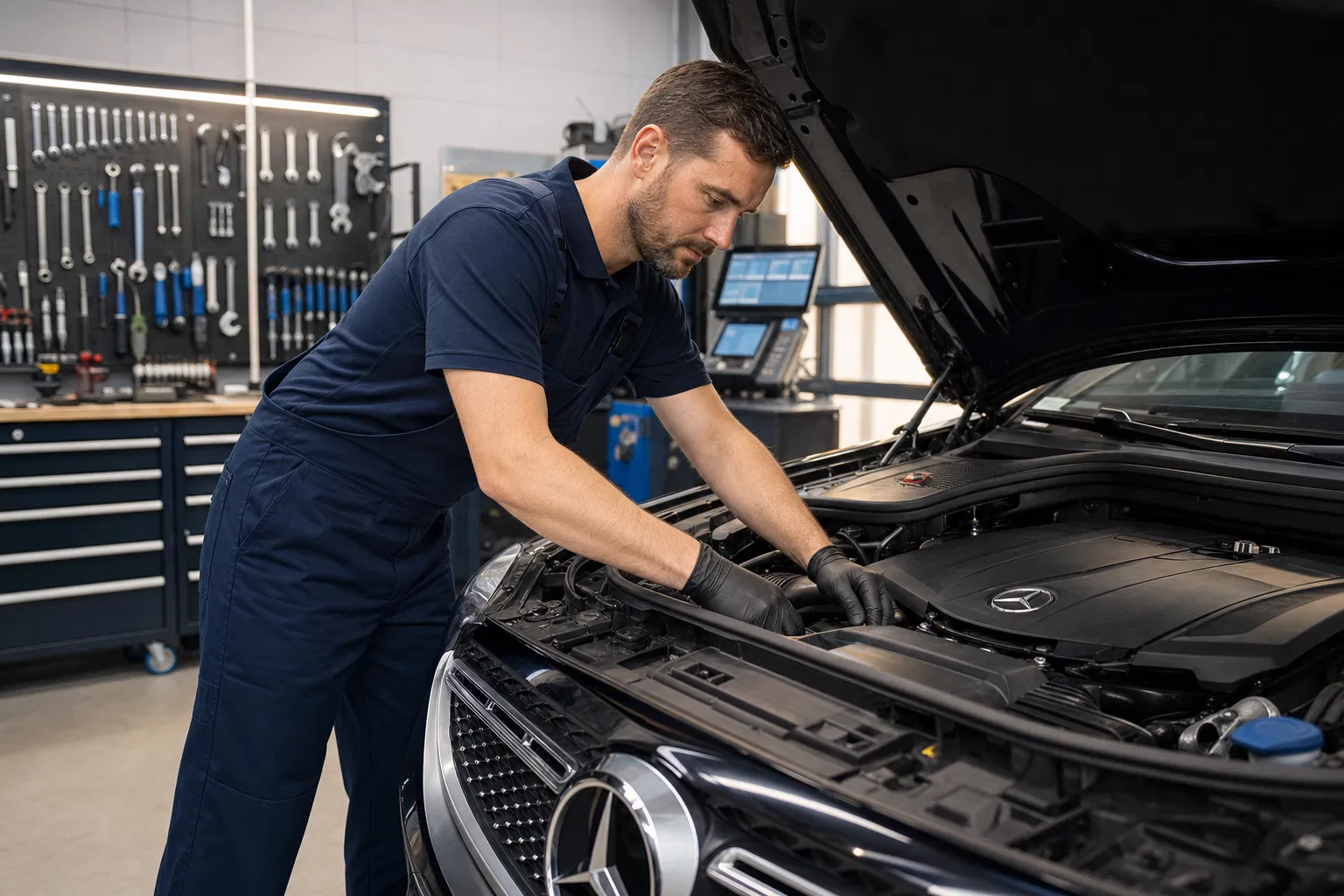 Little Germany technician working in shop