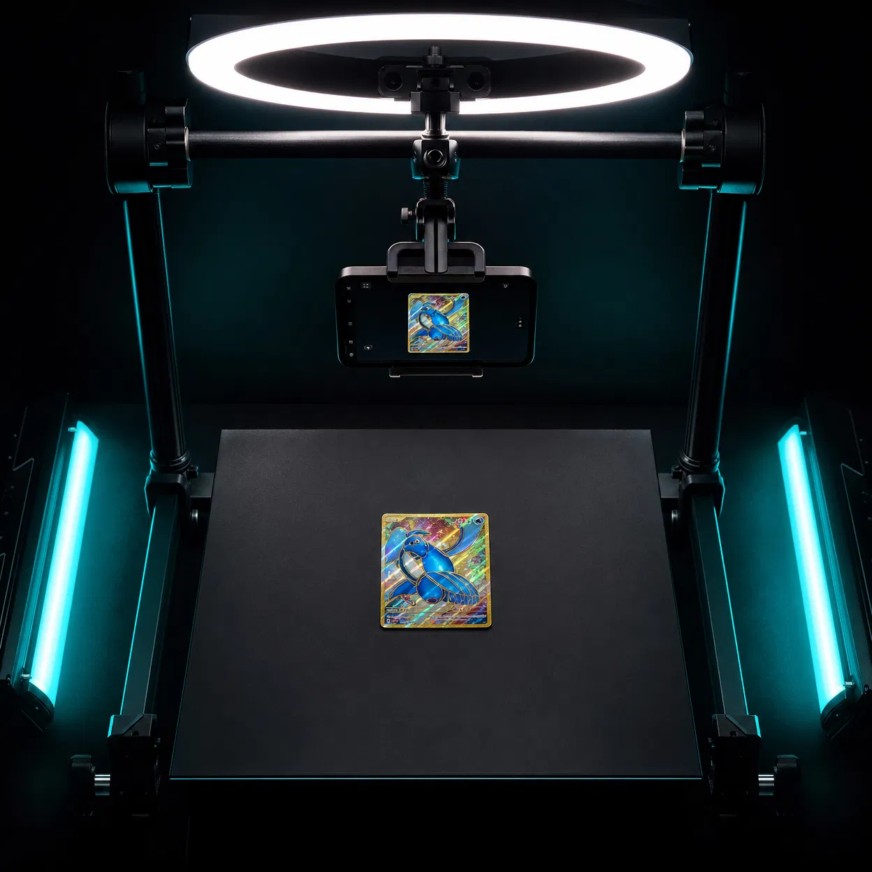 Professional card filming station