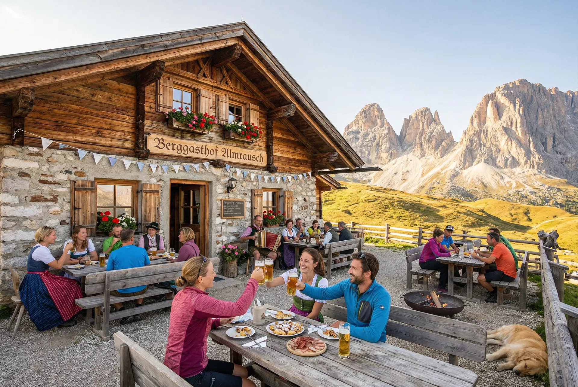 Einkehr in der Almhütte
