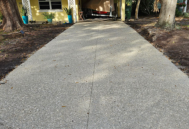 Decorative concrete patio by Mitchell Concrete LLC