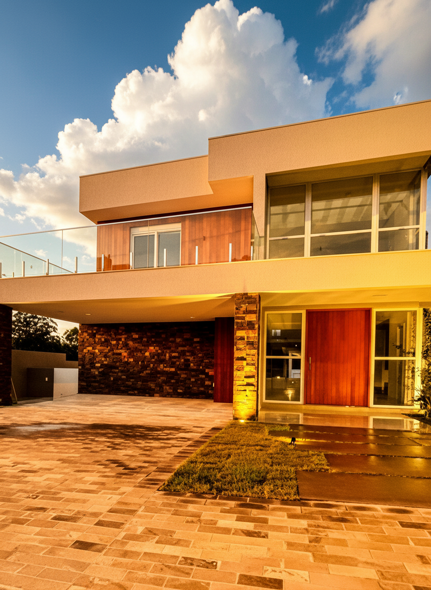 Residência Moderna com Piscina e Amplo Espaço Gourmet