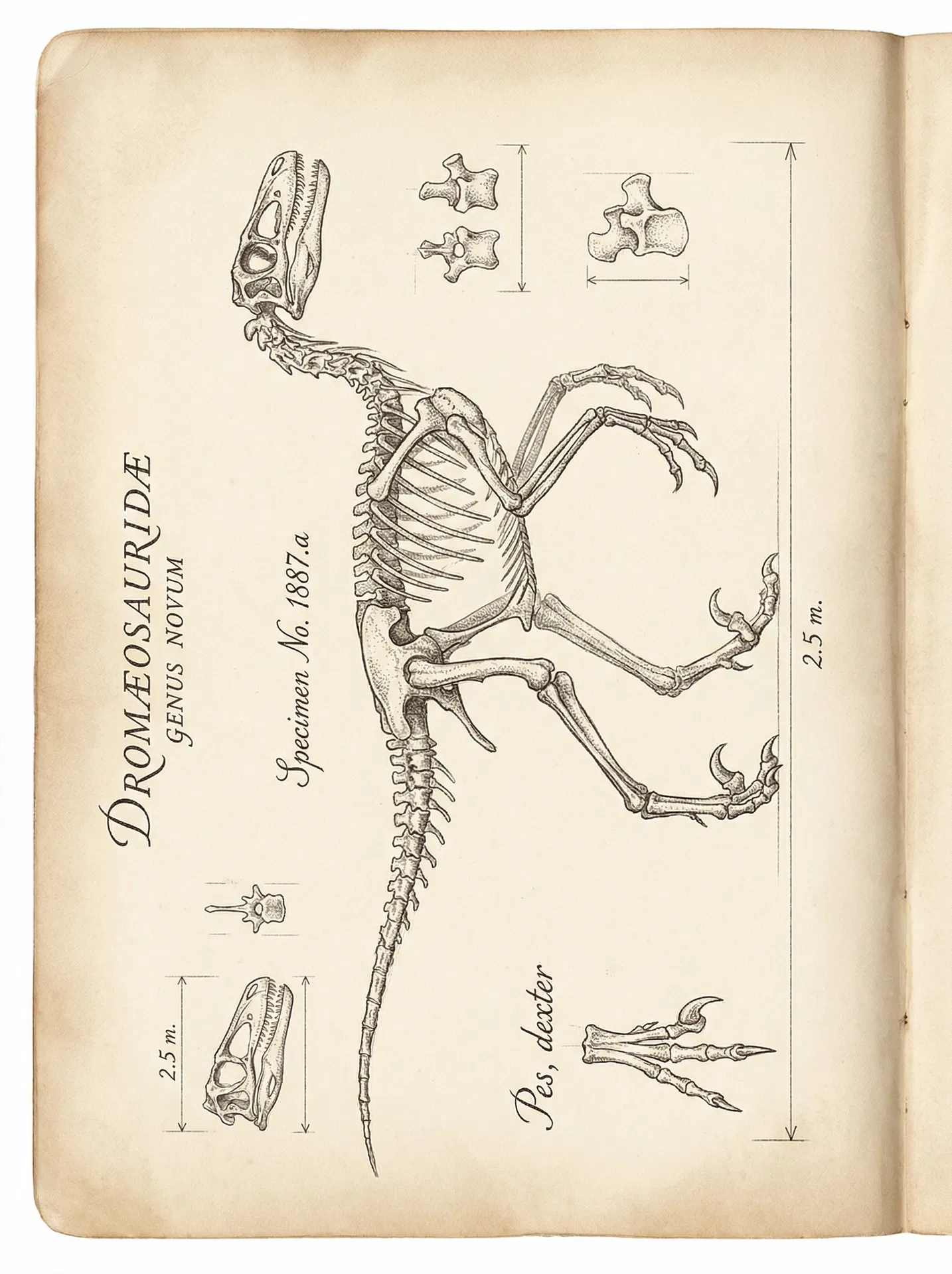 19th-century scientific illustration of a dinosaur