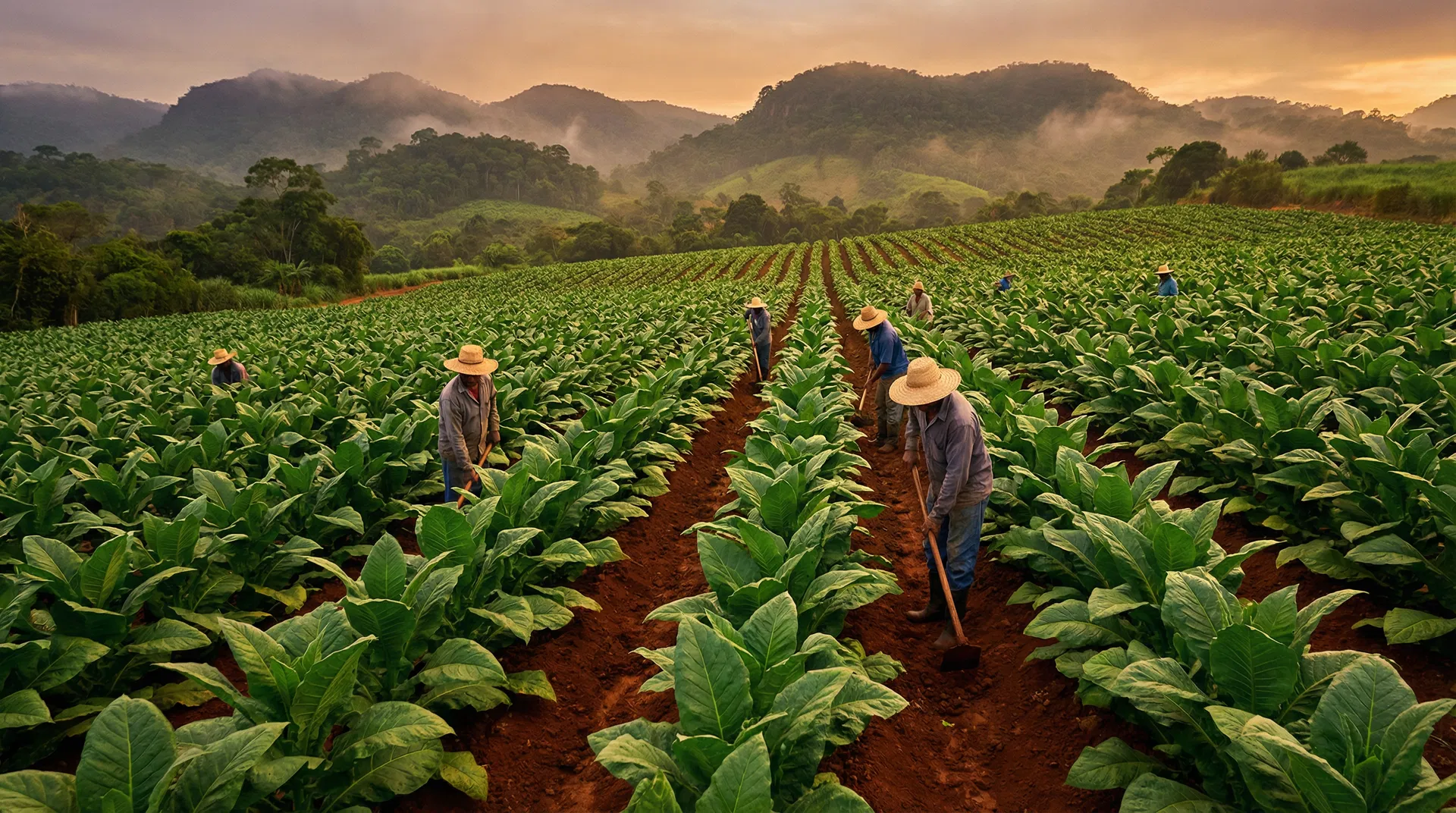Plantação de tabaco no Brasil