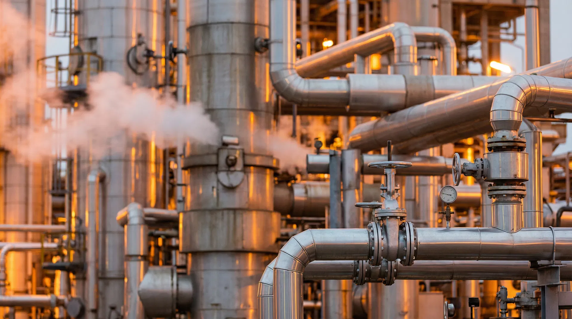 Equipamentos de processamento da refinaria