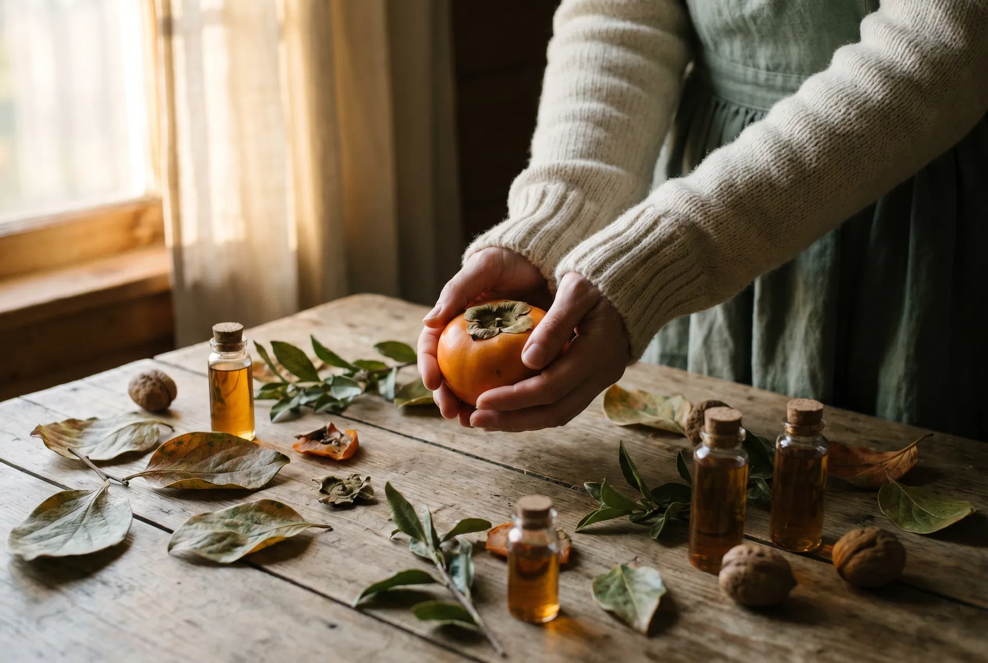 Persea founder with persimmon
