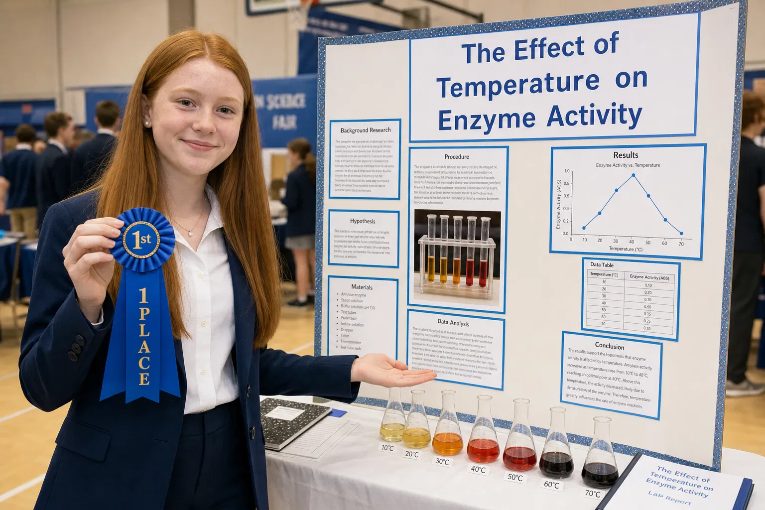 Grace Wins 1st Place at the Regional Science Fair