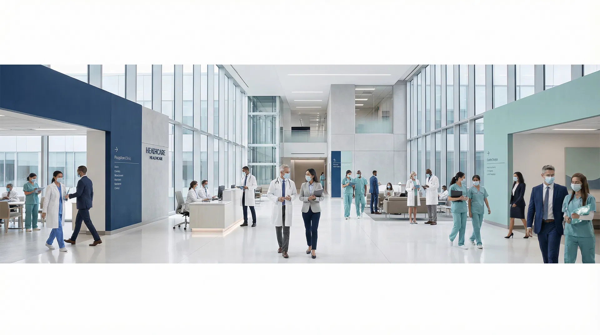 Operação de saúde privada com equipes clínicas e liderança executiva