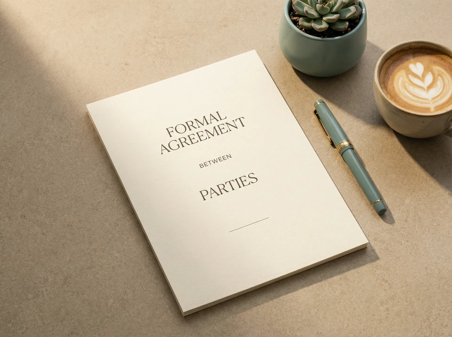 Formal agreement document