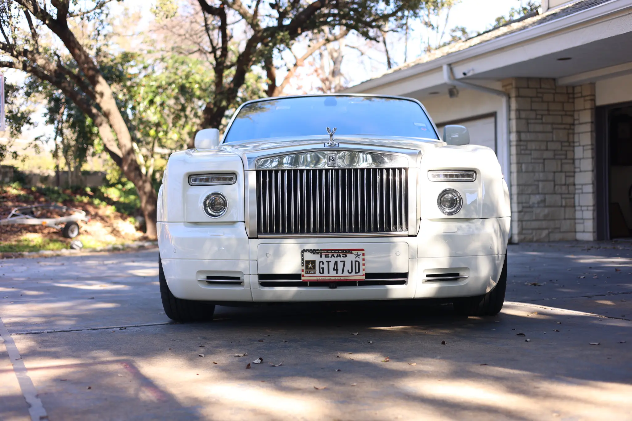 White Rolls Royce Drophead Coupe