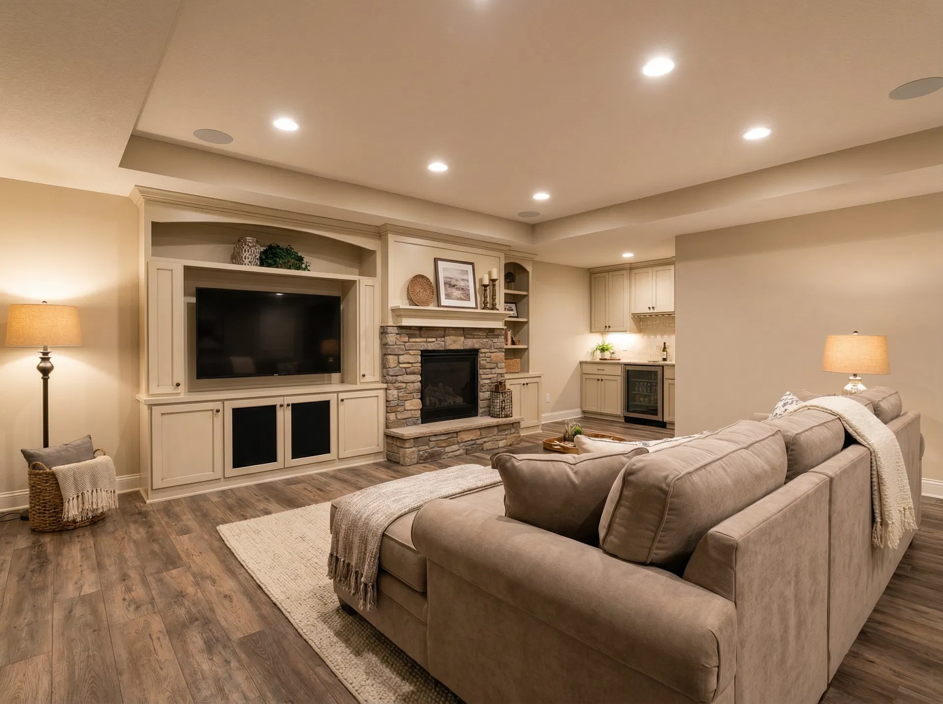 Bloomington Basement Entertainment Space