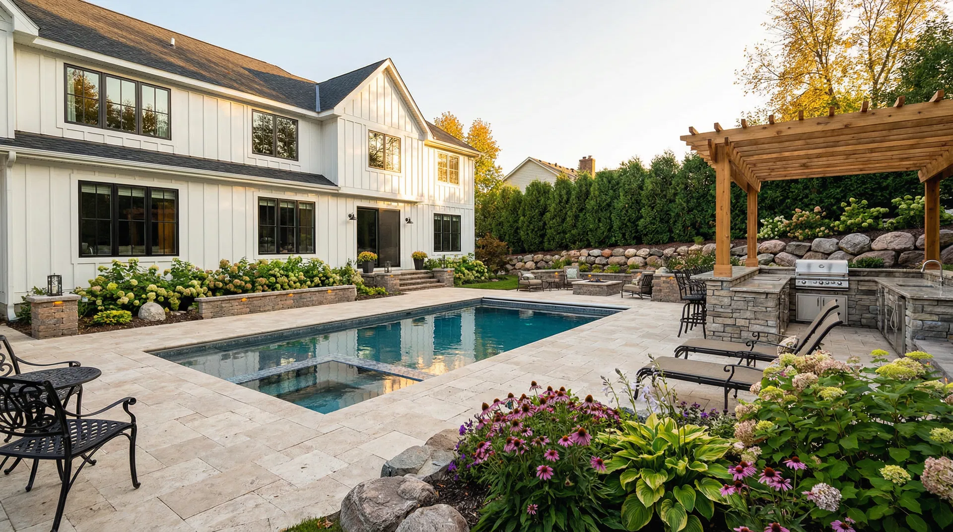 Premium backyard patio and pool Twin Cities