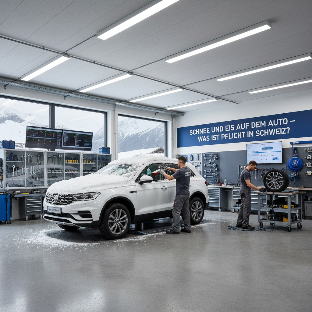 Schnee und Eis auf dem Auto – was ist Pflicht in der Schweiz?