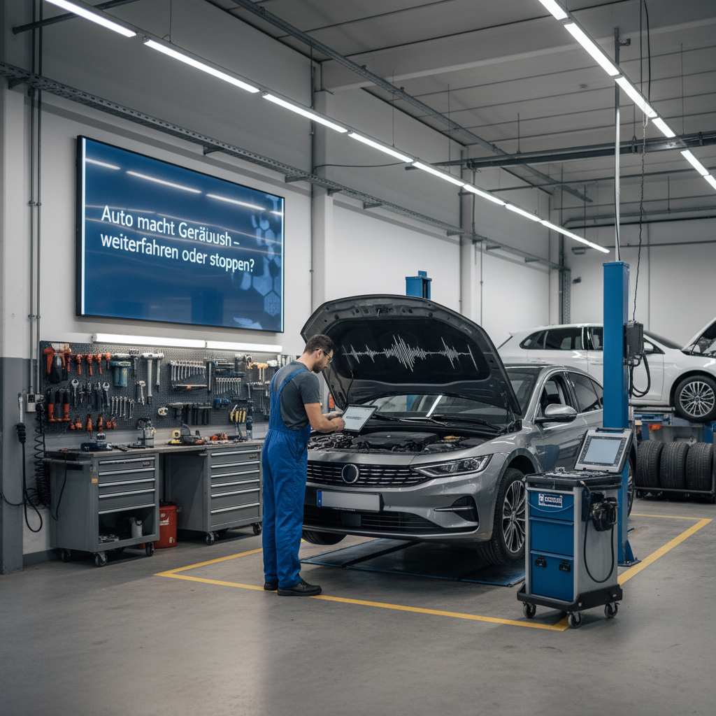 Auto macht Geräusch – weiterfahren oder stoppen?