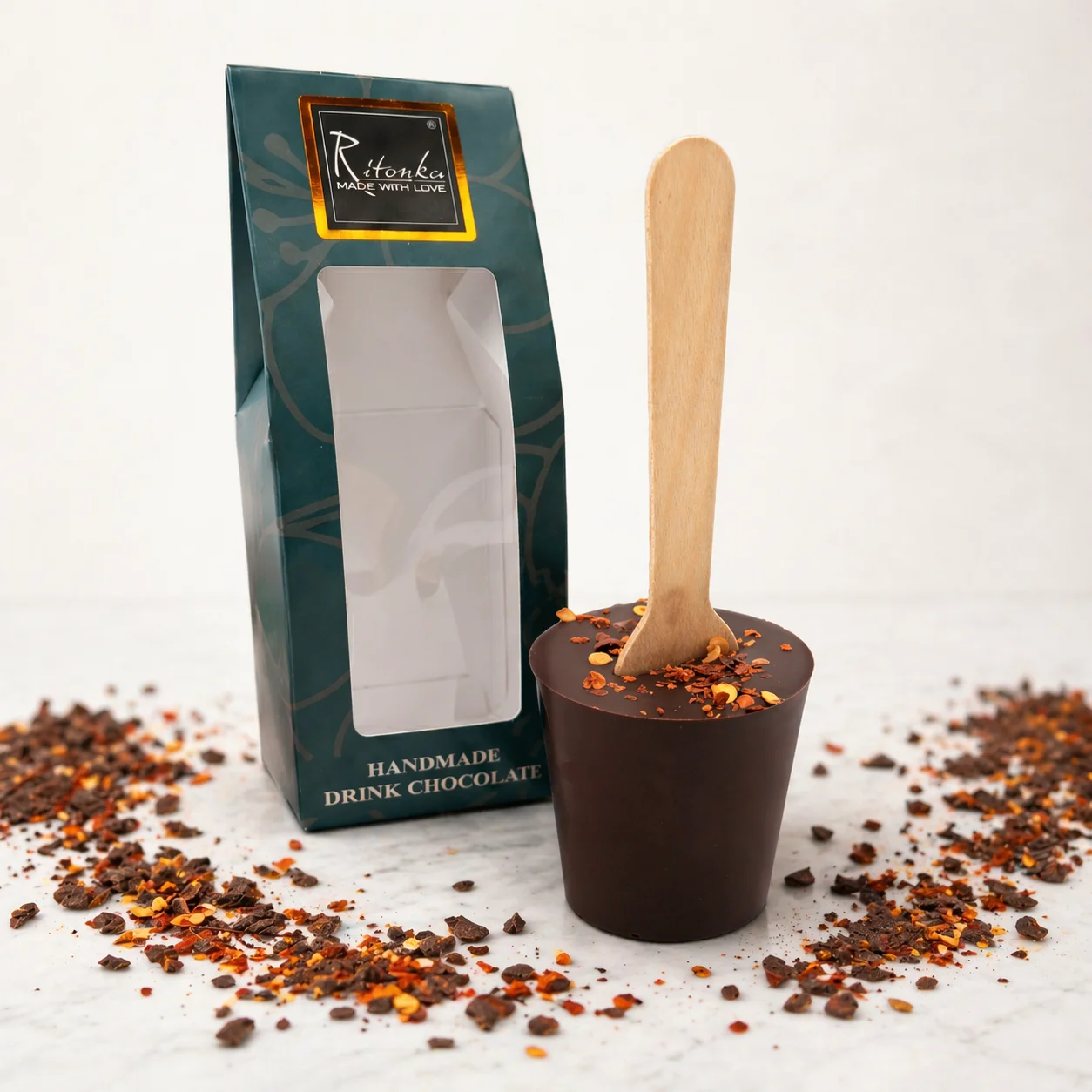 Bitter Trinkschoko Stick - Chili | 60g