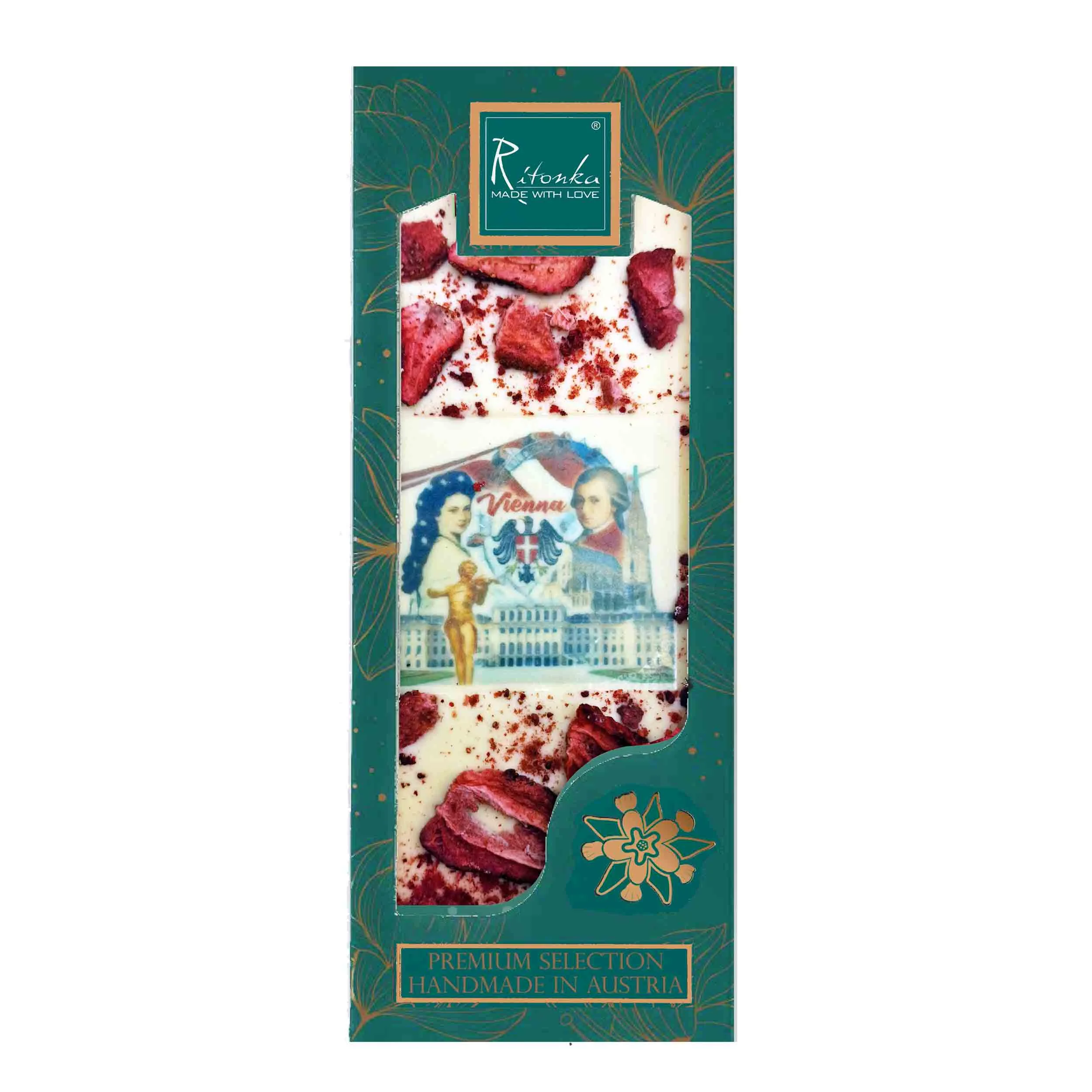 GOURMET Bitterschokolade - Mozart, Sisi, Erdbeere 130g