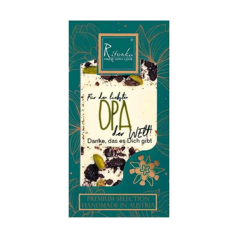 PREMIUM weiße Schokolade - Bester Opa 95g