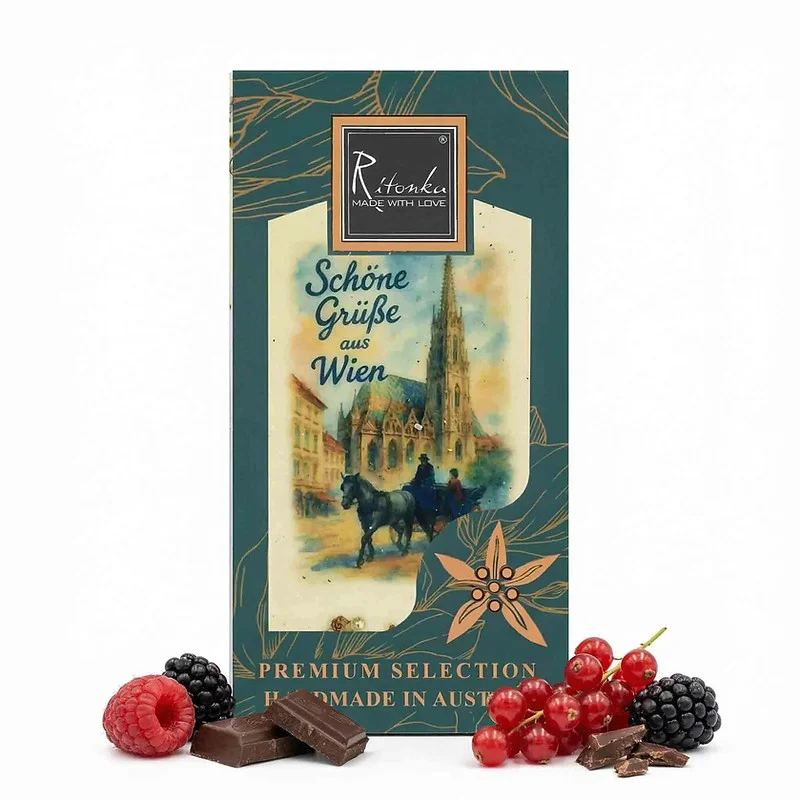 PREMIUM weiße Schokolade - Schöne Grüße aus Wien 95g