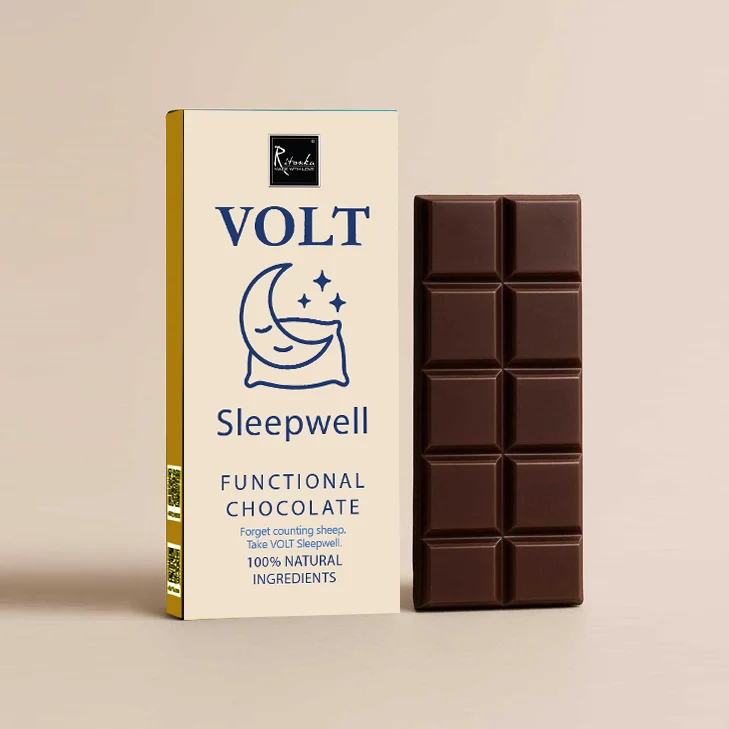 VOLT Sleepwell – Zartbitterschokolade mit Passionsblume, Lavendel & L-Tryptophan