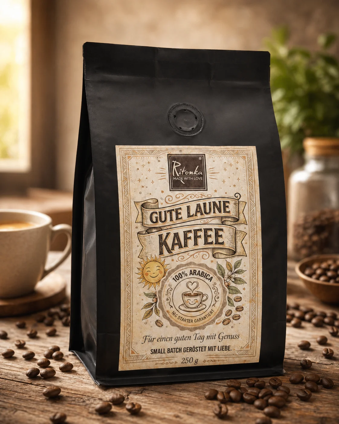 Ritonka "Gute Laune Kaffee" 250g ganze Bohne