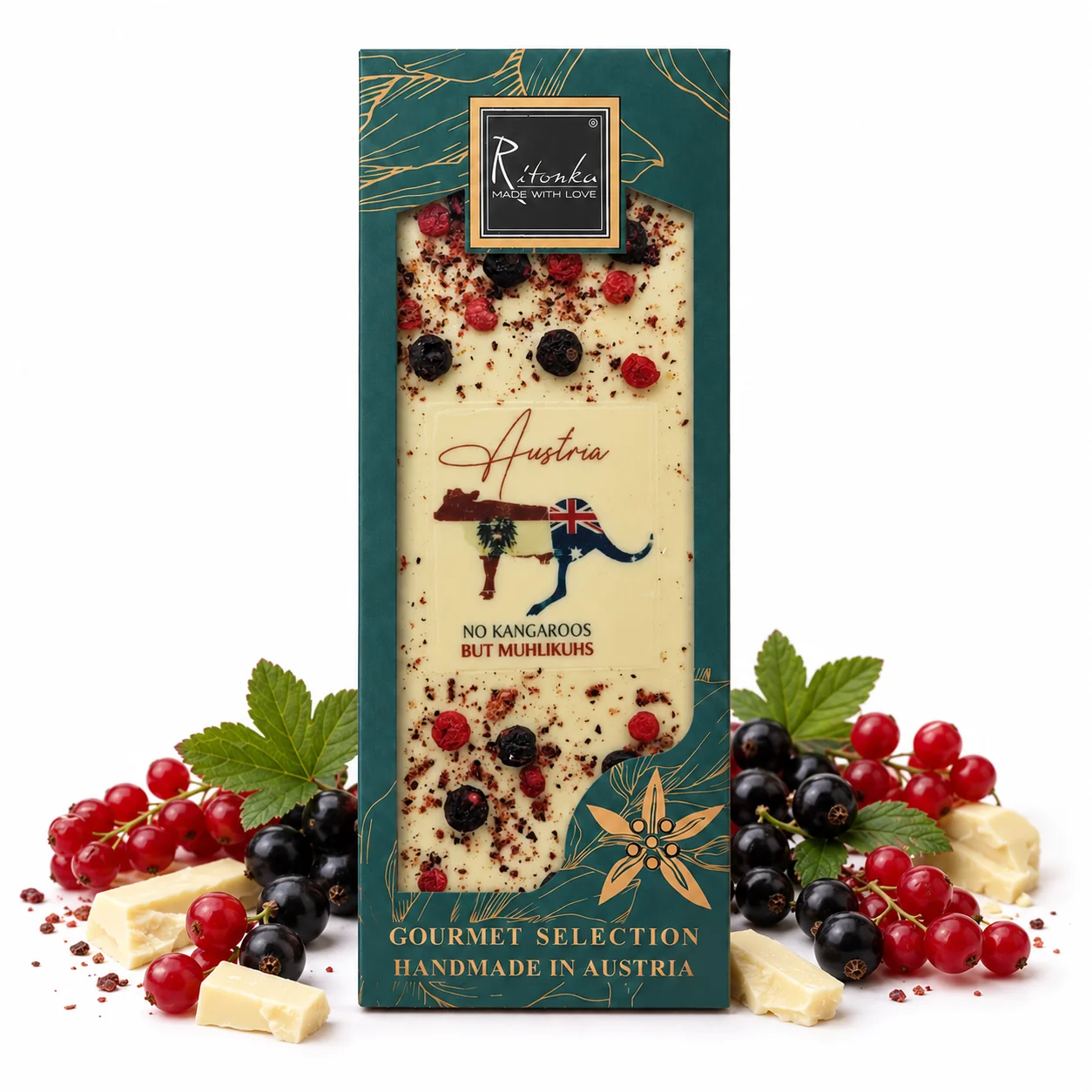 GOURMET Weiße-Schokolade  Austria NO KANGAROOS 130g