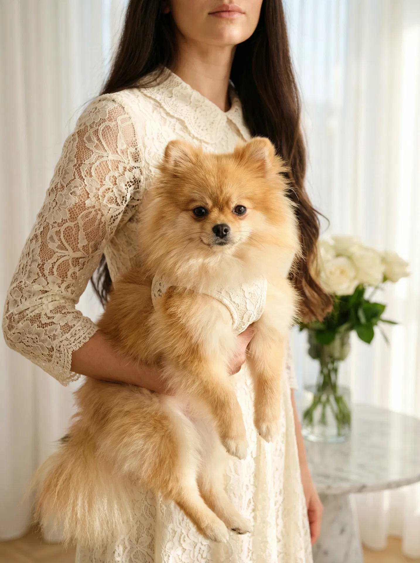 ママと愛犬のお揃いコーデ