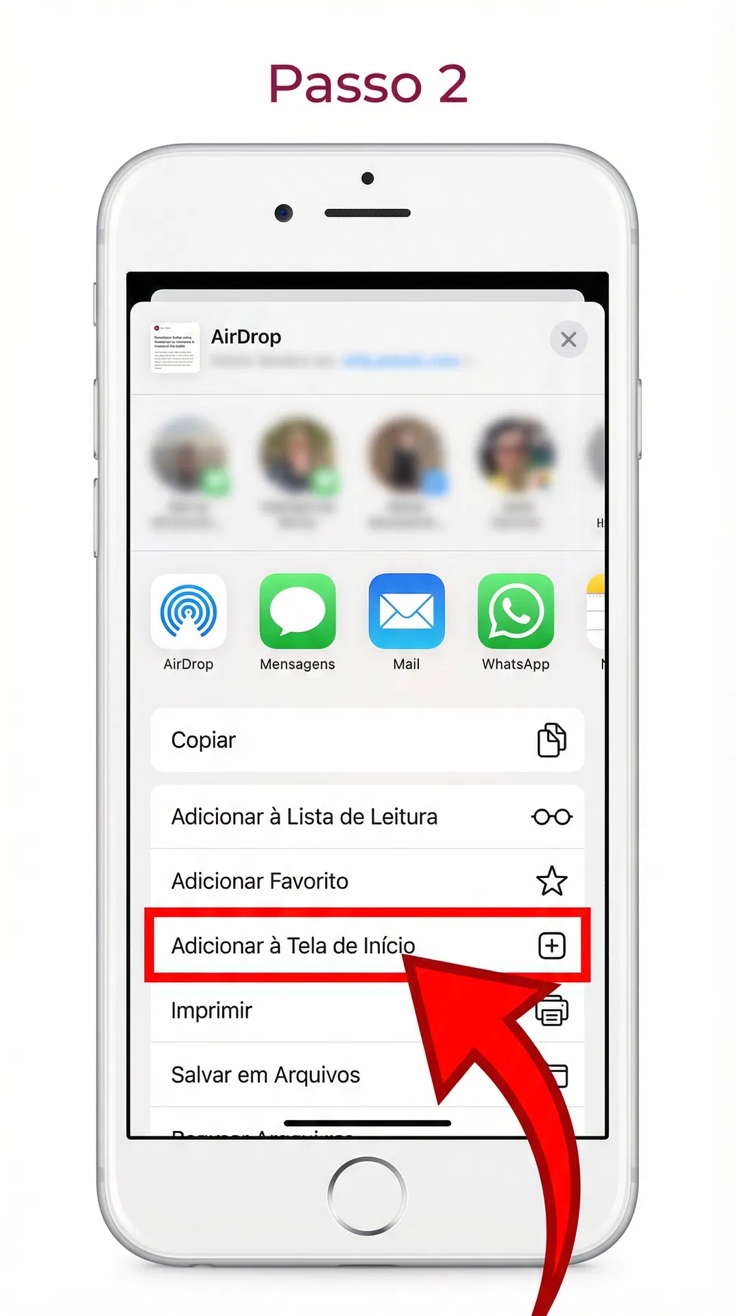 Passo 2: Adicionar à Tela de Início