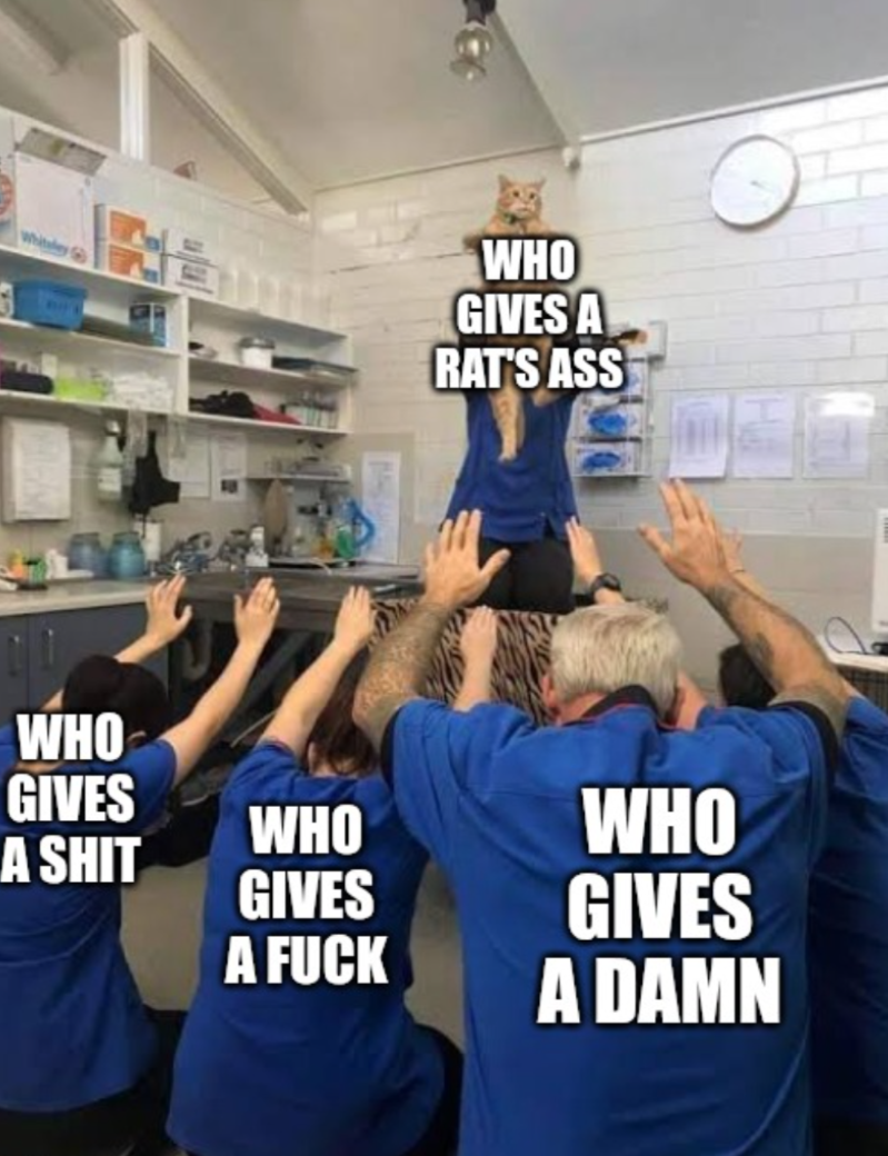 But at the end of the day, who gives a crap?