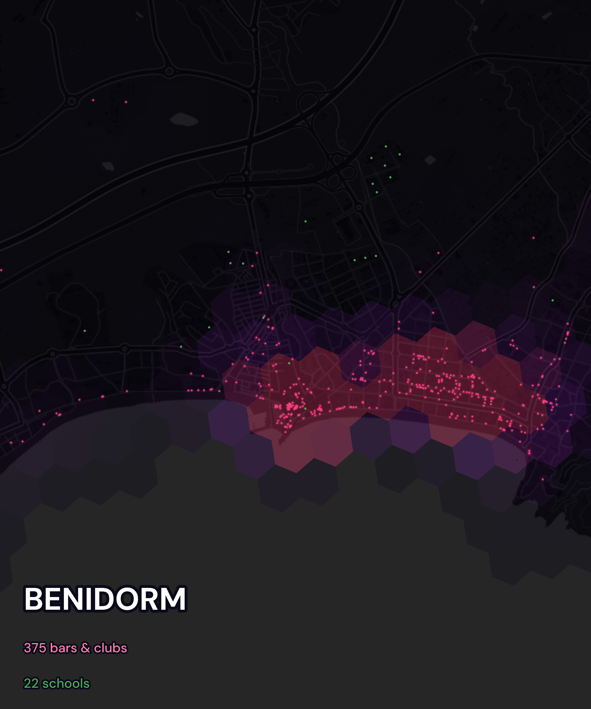 Benidorm has 17 bars for every school. The children don't stand a chance.