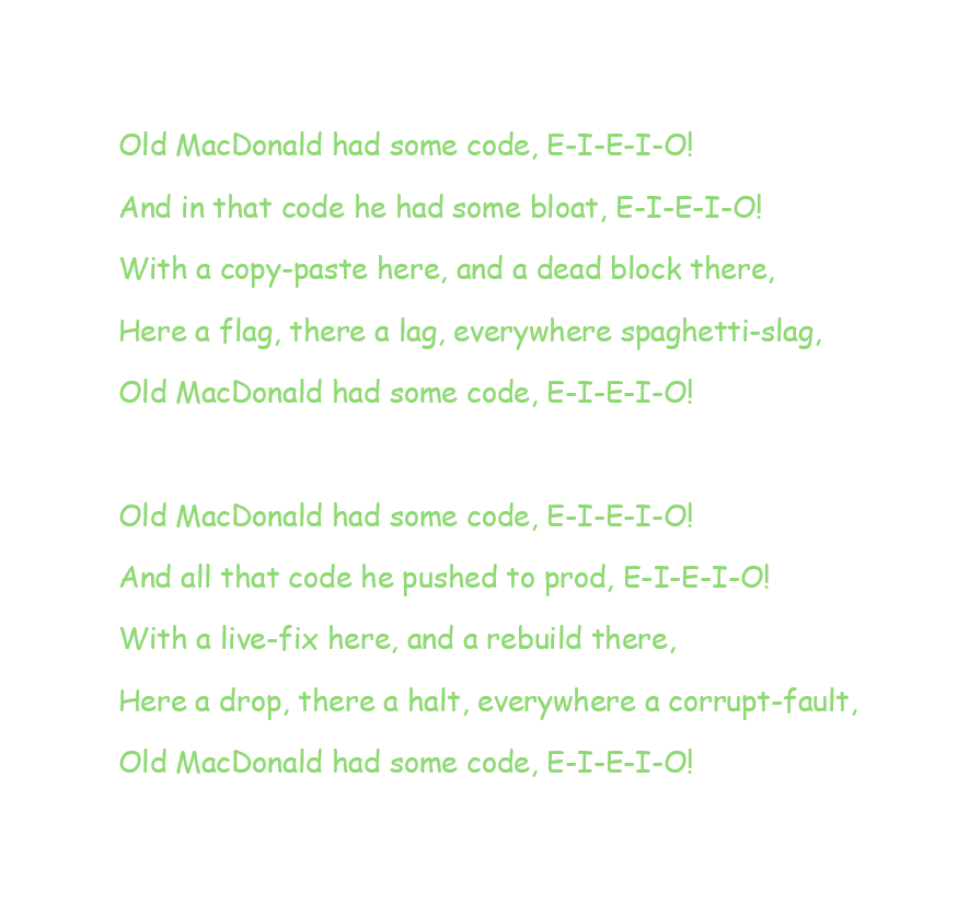 oldMacDonaldsStoredProcedure