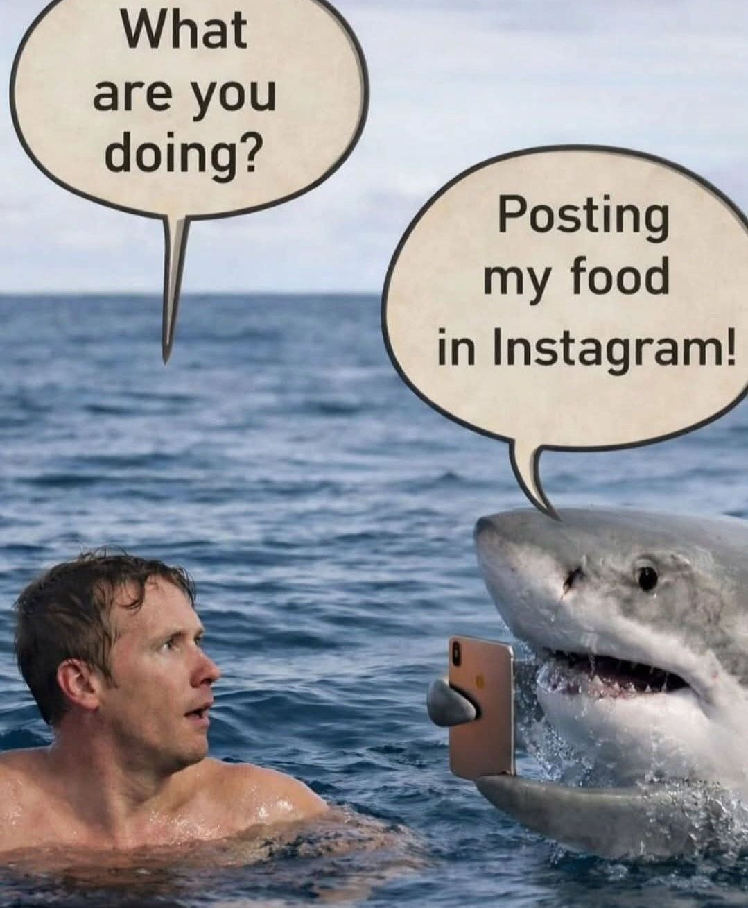 Food means the Man himself 💀.