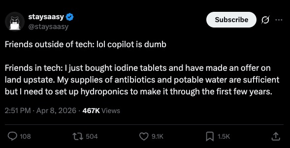 friendsOutsideOfTechLolCopilotIsDumbFriendsInTechIJustBoughtIodineTablets