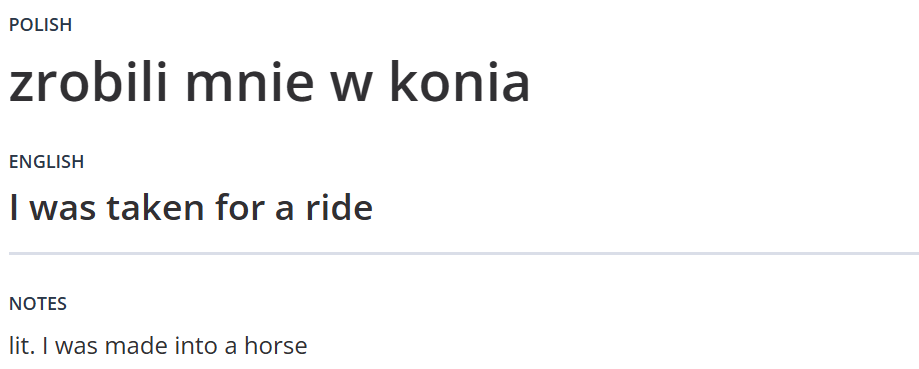 Gotta love the literal translation from Polish to English