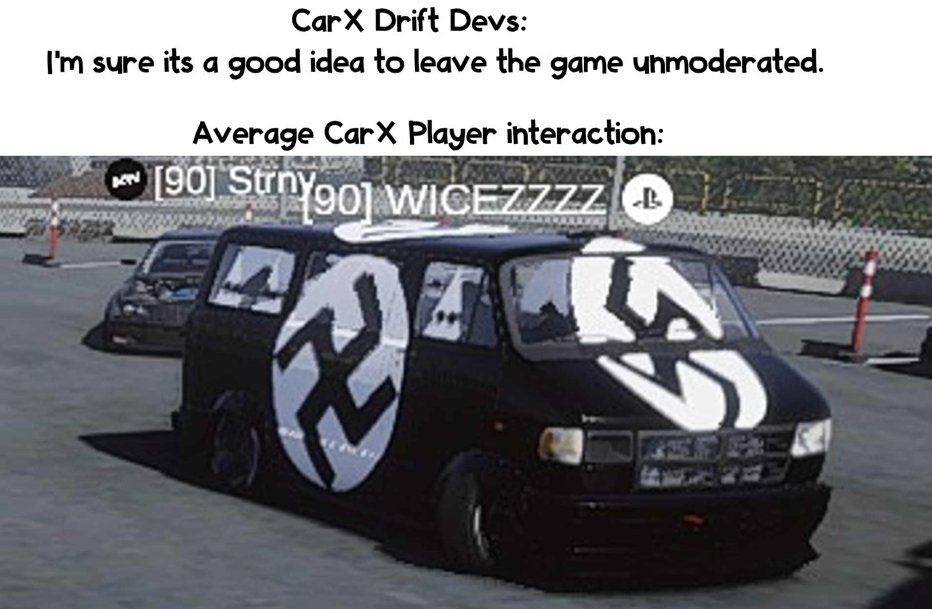 Average CarX online interaction.