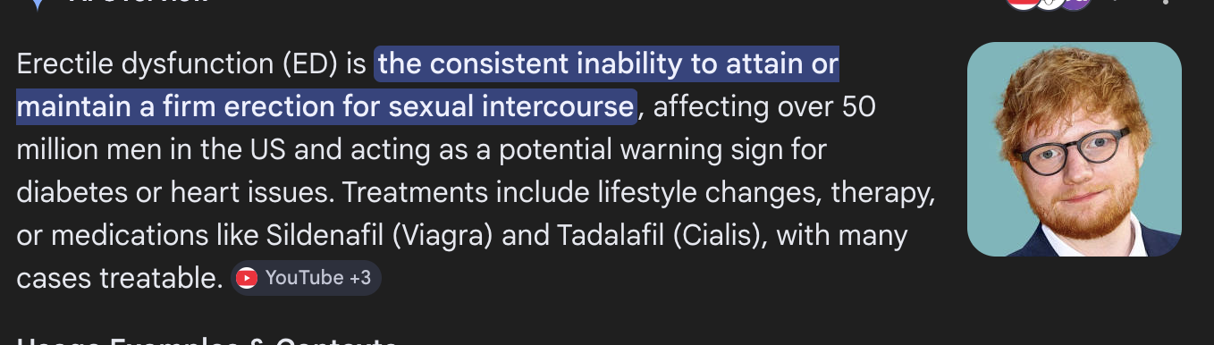 Why is this the picture being used on the Google AI description of ED?