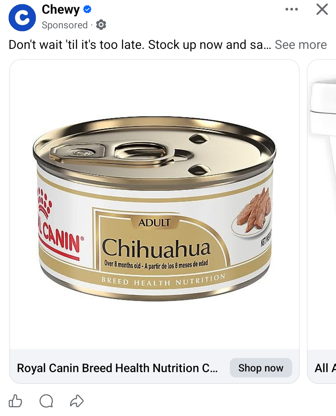 Thanks Chewy, I think I'll pass