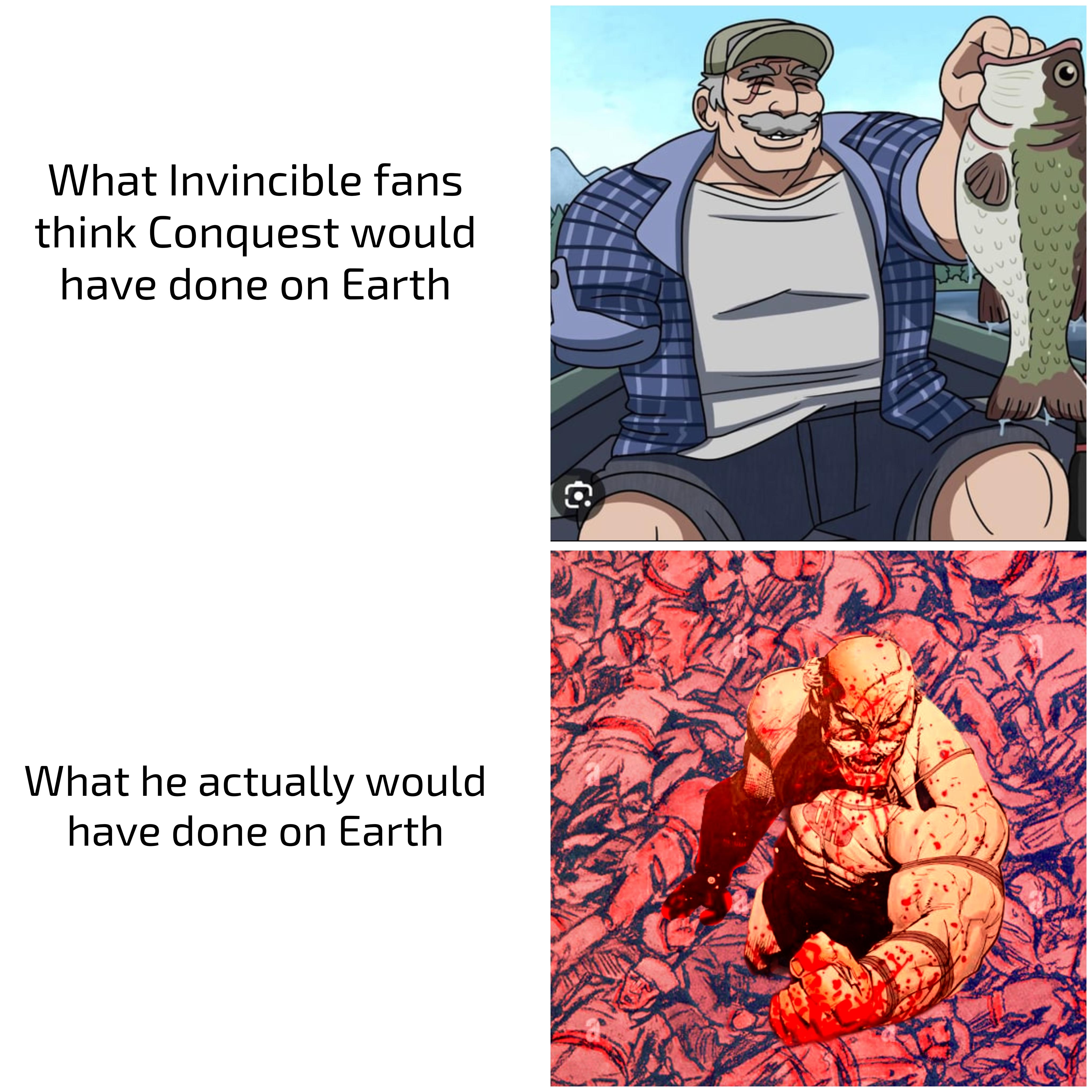 I don't care about whatever infinite alternate universes there are, the main storyline Conquest would absolutely have be