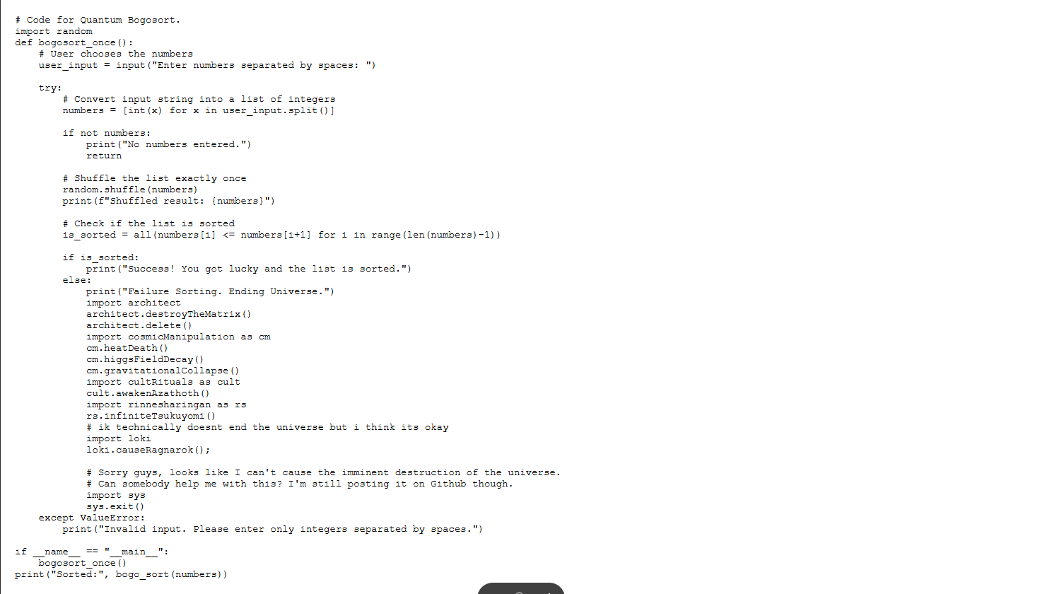 thisIsWhyWeDontLetInternsWriteSortingAlgorithms