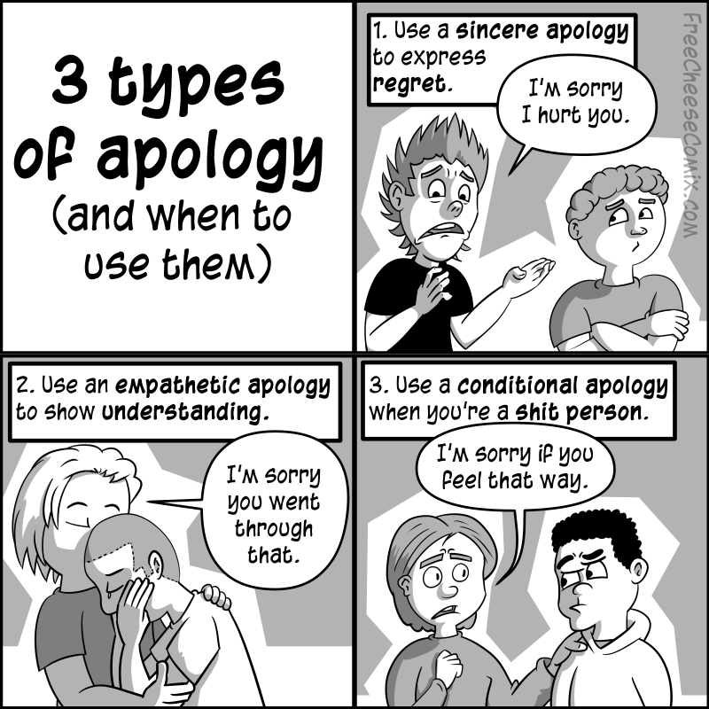 3 types of apology