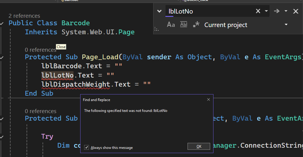 visualStudioSearchIsBroken