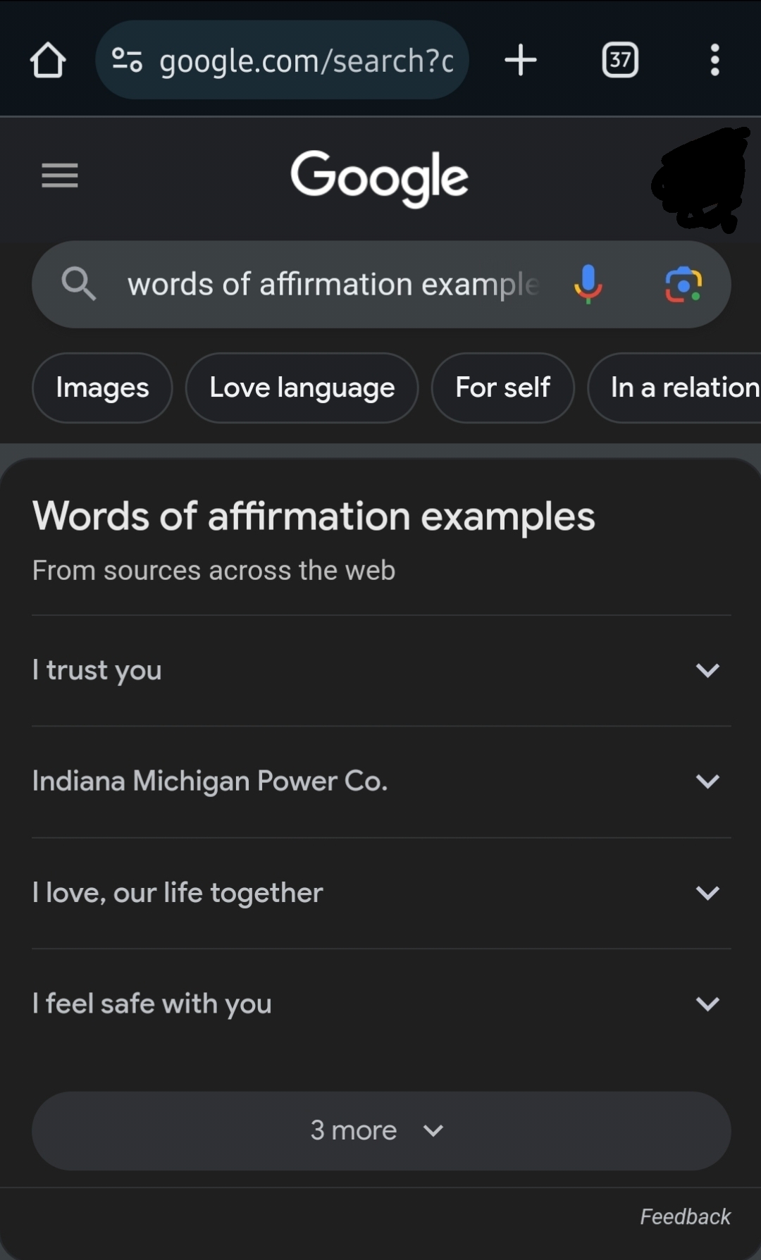 Words of affirmation