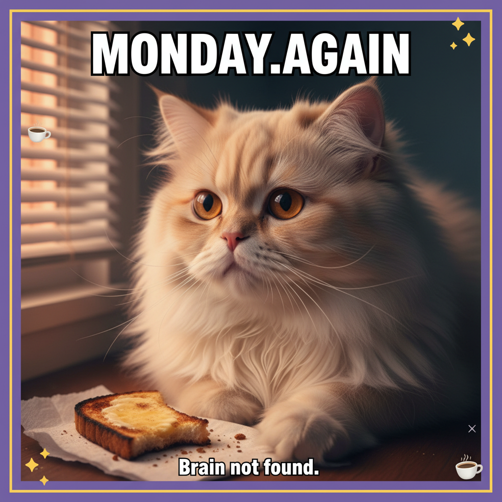 My brain trying to function before the first coffee on a Monday morning