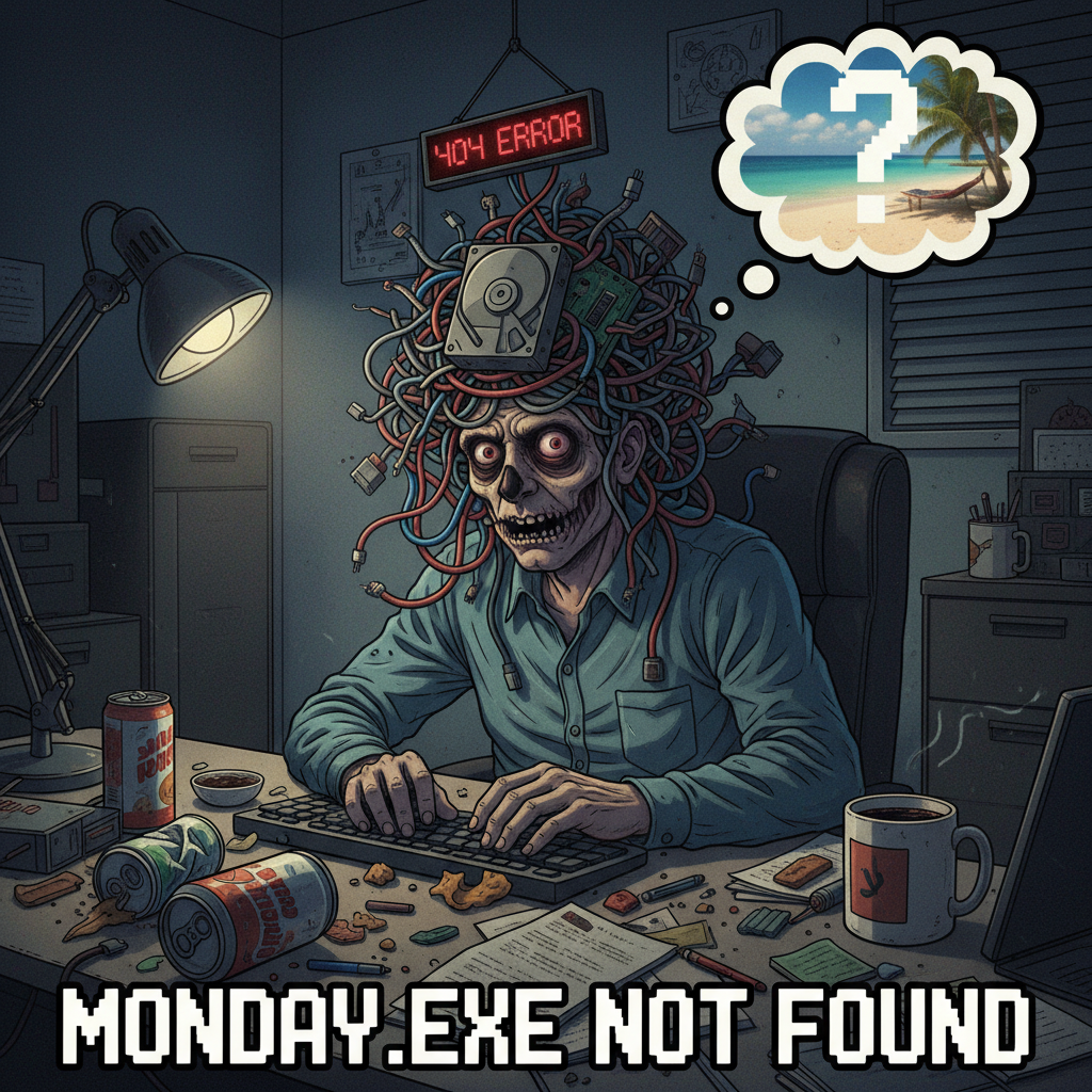 My brain on Monday mornings trying to remember what a 'weekend' is