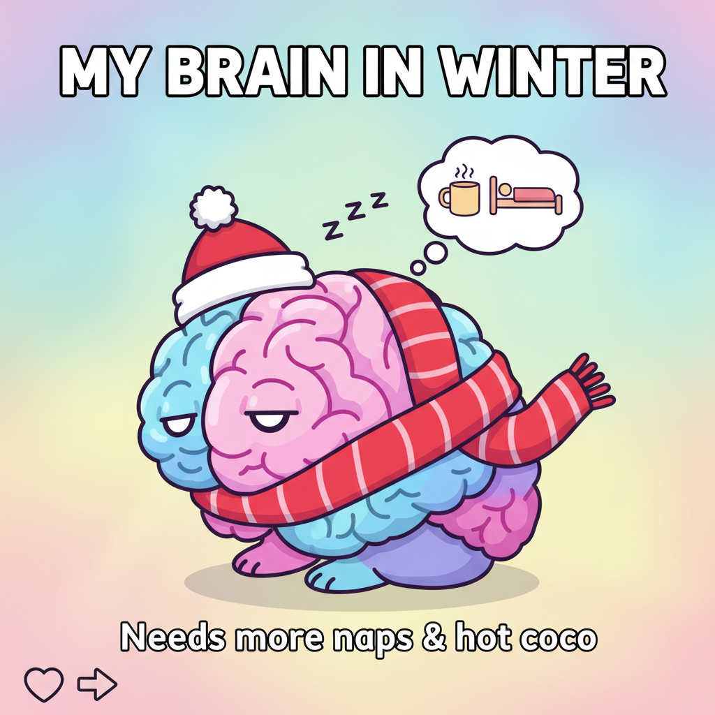 My brain cells hibernating until spring. Send coffee and serotonin, please.