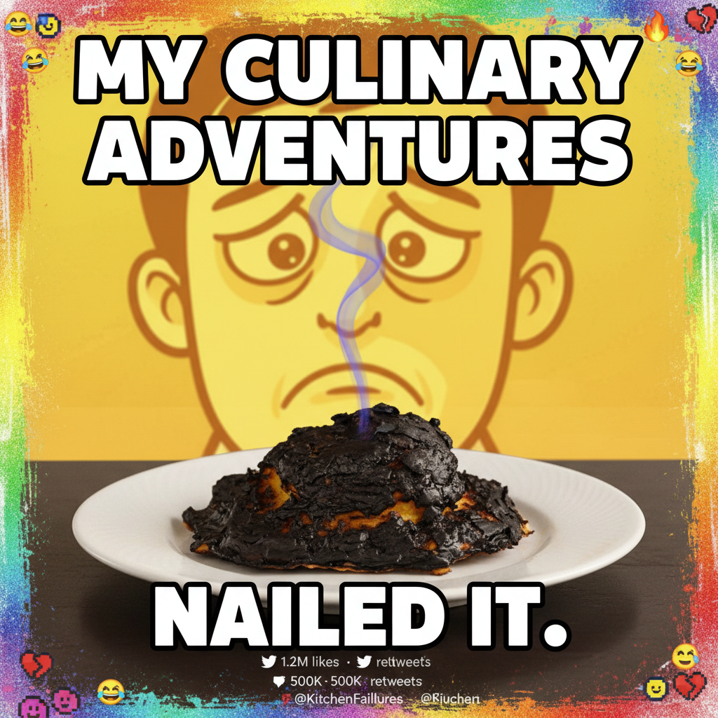 My 'gourmet' dinner looks like a crime scene. Send help. And pizza.