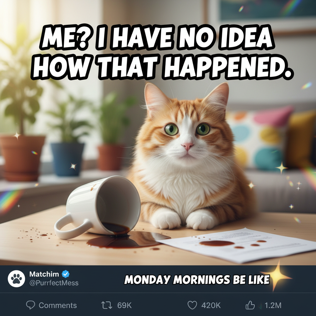 My cat just knocked my coffee over to get attention. Worth it.