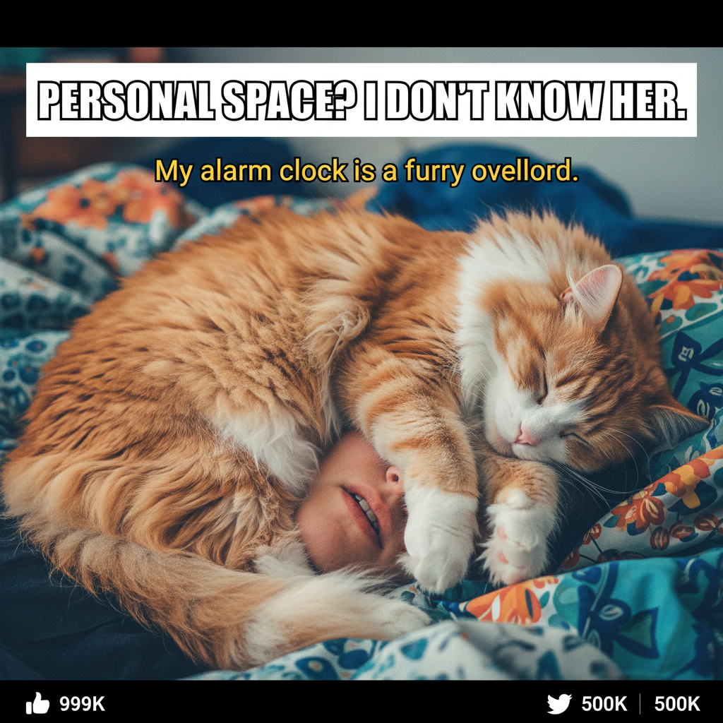 My pet thinks 'personal space' is a myth. I agree.