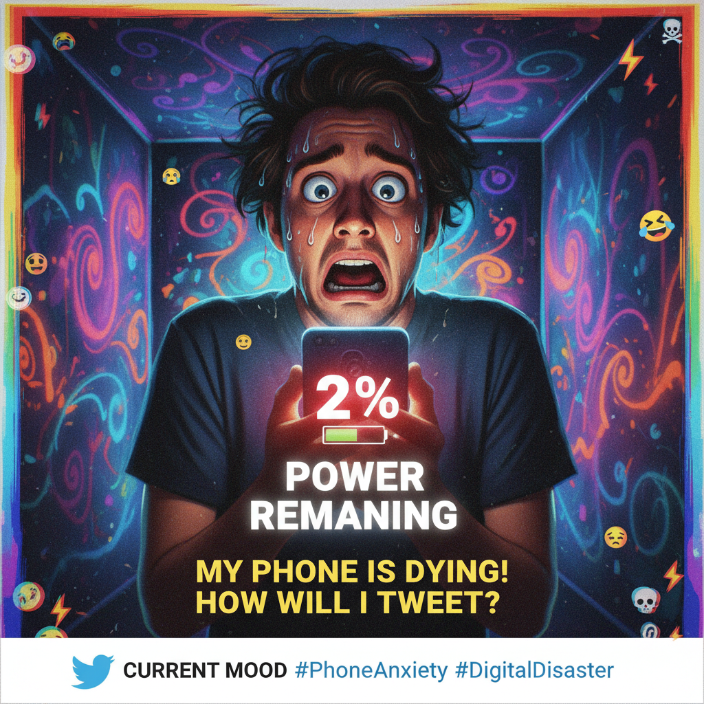 My phone battery is at 10% and I'm having a full-blown existential crisis.