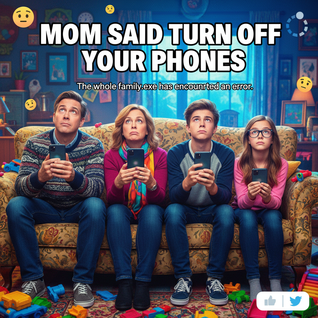 The wifi went down. I've seen my family's faces for the first time in years. They're... interesting.