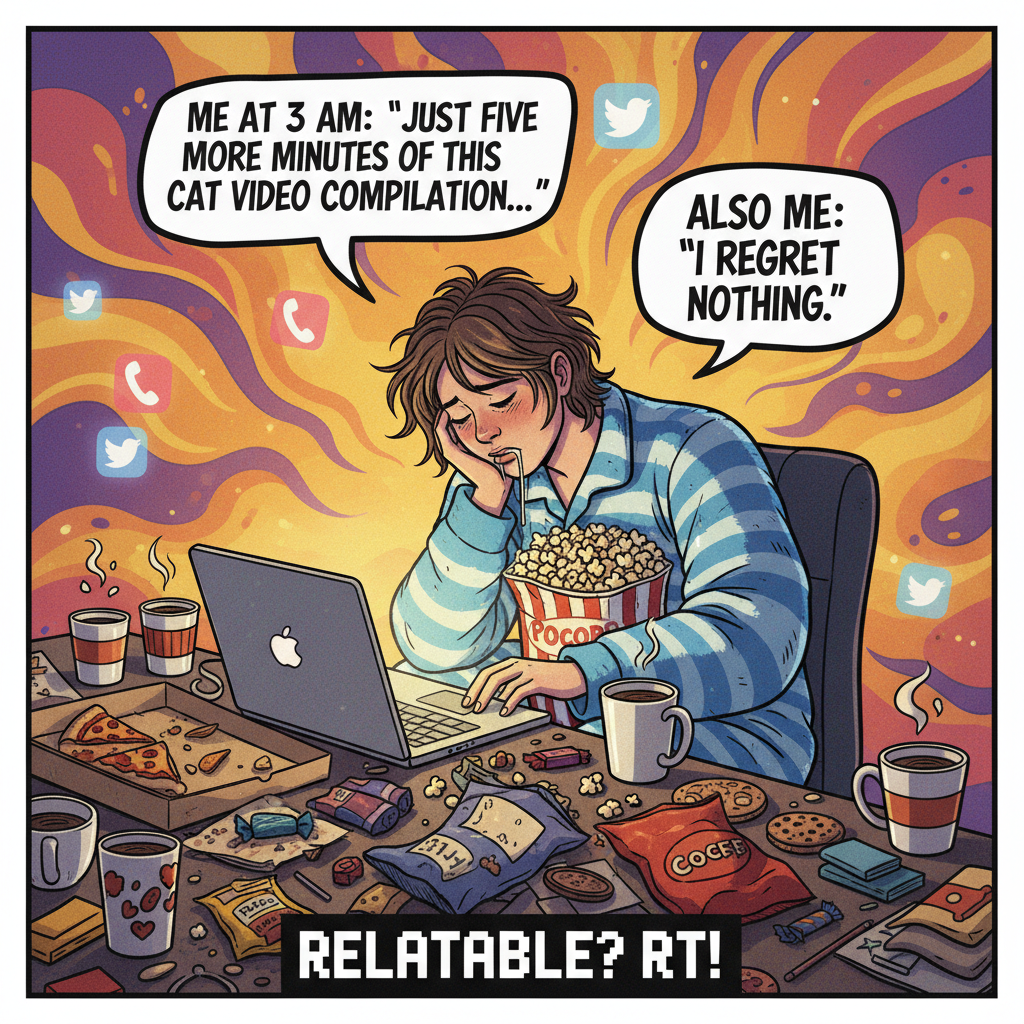 My WFH uniform is 50% pajamas, 50% existential dread. Productivity: 0%.