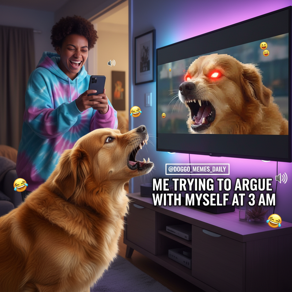 My dog just tried to fight his own reflection in the TV. Peak entertainment.